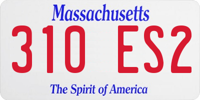 MA license plate 310ES2