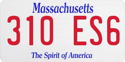 MA license plate 310ES6