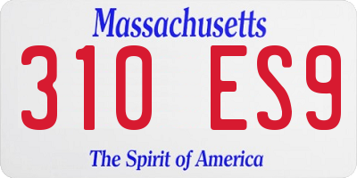 MA license plate 310ES9
