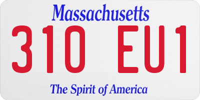 MA license plate 310EU1