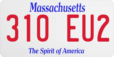 MA license plate 310EU2