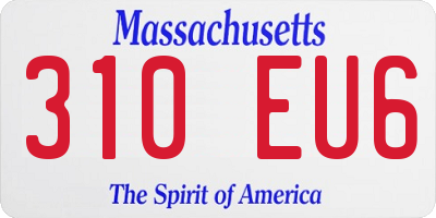 MA license plate 310EU6