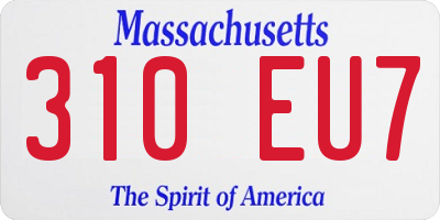 MA license plate 310EU7