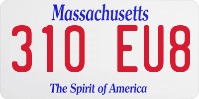 MA license plate 310EU8