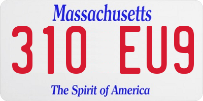 MA license plate 310EU9