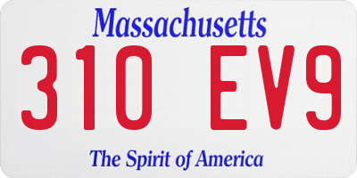 MA license plate 310EV9
