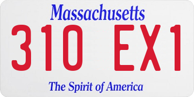 MA license plate 310EX1
