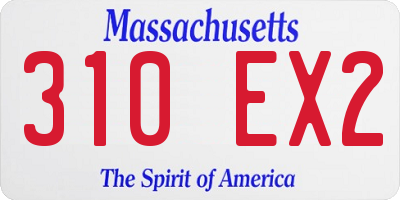 MA license plate 310EX2
