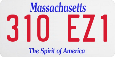 MA license plate 310EZ1