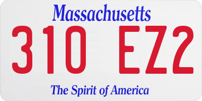 MA license plate 310EZ2
