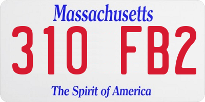 MA license plate 310FB2