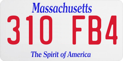 MA license plate 310FB4