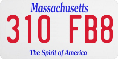 MA license plate 310FB8