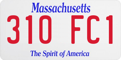 MA license plate 310FC1