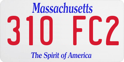 MA license plate 310FC2