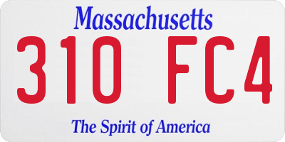 MA license plate 310FC4