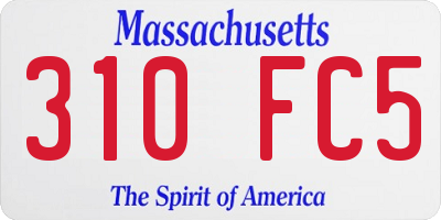 MA license plate 310FC5