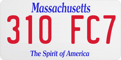MA license plate 310FC7