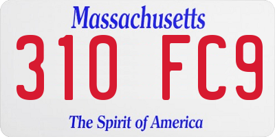 MA license plate 310FC9
