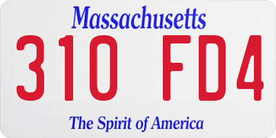 MA license plate 310FD4