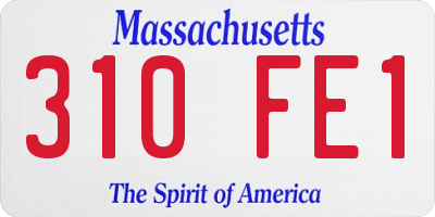 MA license plate 310FE1