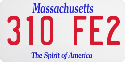 MA license plate 310FE2