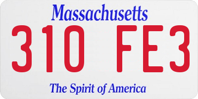MA license plate 310FE3