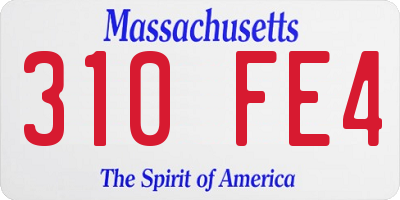 MA license plate 310FE4