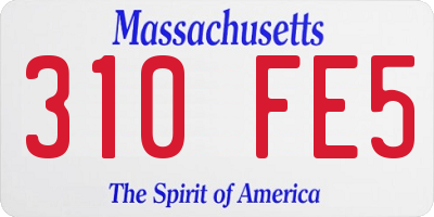 MA license plate 310FE5