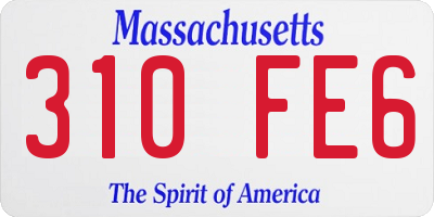 MA license plate 310FE6