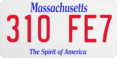 MA license plate 310FE7