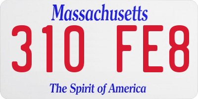 MA license plate 310FE8