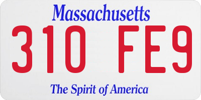 MA license plate 310FE9