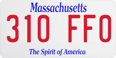 MA license plate 310FF0