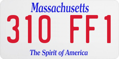 MA license plate 310FF1