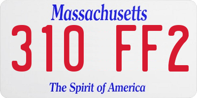 MA license plate 310FF2
