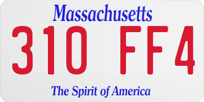 MA license plate 310FF4