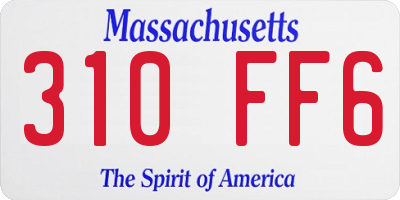 MA license plate 310FF6