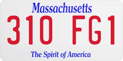 MA license plate 310FG1