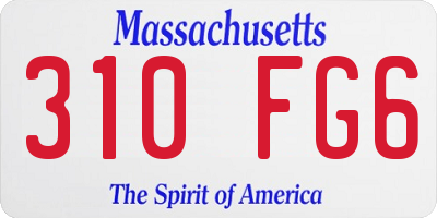 MA license plate 310FG6