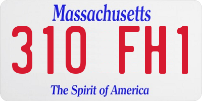MA license plate 310FH1