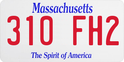 MA license plate 310FH2