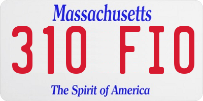 MA license plate 310FI0