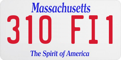 MA license plate 310FI1
