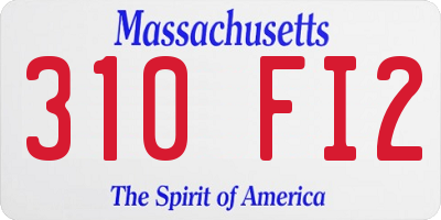 MA license plate 310FI2