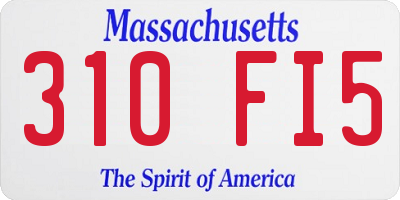 MA license plate 310FI5