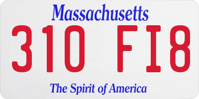 MA license plate 310FI8