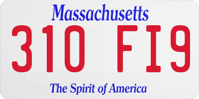 MA license plate 310FI9