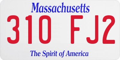 MA license plate 310FJ2