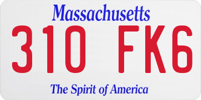MA license plate 310FK6